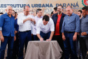 O governador Carlos Massa Ratinho Junior e o prefeito Miguel Amaral inauguraram mais uma unidade do projeto Meu Campinho