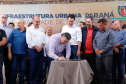 O governador Carlos Massa Ratinho Junior e o prefeito Miguel Amaral inauguraram mais uma unidade do projeto Meu Campinho