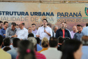 Investimentos do Governo do Estado reforçam o apoio à produção agrícola em Ivaiporã, no Vale do Ivaí (Norte do Paraná). Nesta quinta-feira (26) o governador Carlos Massa Ratinho Junior inaugurou obra de pavimentação de estrada rural e fez a entrega de equipamentos para agricultura, beneficiando 1.350 famílias. O volume de recursos chega a R$ 1,1 milhão.  Ivaiporã, 26/07/2019 -Foto: Geraldo Bubniak/ANPr