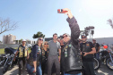 O governador Carlos Massa Ratinho Junior participou e deu as boas-vindas aos motoqueiros, presentes na benção em comemoração ao seu dia. Curitiba, 17-07-19.Foto: Arnaldo Alves / ANPr.