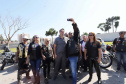 O governador Carlos Massa Ratinho Junior participou e deu as boas-vindas aos motoqueiros, presentes na benção em comemoração ao seu dia. Curitiba, 17-07-19.Foto: Arnaldo Alves / ANPr.