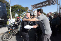 O governador Carlos Massa Ratinho Junior participou e deu as boas-vindas aos motoqueiros, presentes na benção em comemoração ao seu dia. Curitiba, 17-07-19.Foto: Arnaldo Alves / ANPr.