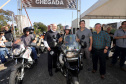 O governador Carlos Massa Ratinho Junior participou e deu as boas-vindas aos motoqueiros, presentes na benção em comemoração ao seu dia. Curitiba, 17-07-19.Foto: Arnaldo Alves / ANPr.