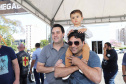 O governador Carlos Massa Ratinho Junior participou e deu as boas-vindas aos motoqueiros, presentes na benção em comemoração ao seu dia. Curitiba, 17-07-19.Foto: Arnaldo Alves / ANPr.