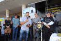 O governador Carlos Massa Ratinho Junior participou e deu as boas-vindas aos motoqueiros, presentes na benção em comemoração ao seu dia. Curitiba, 17-07-19.Foto: Arnaldo Alves / ANPr.