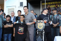 O governador Carlos Massa Ratinho Junior participou e deu as boas-vindas aos motoqueiros, presentes na benção em comemoração ao seu dia. Curitiba, 17-07-19.Foto: Arnaldo Alves / ANPr.