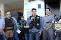 O governador Carlos Massa Ratinho Junior participou e deu as boas-vindas aos motoqueiros, presentes na benção em comemoração ao seu dia. Curitiba, 17-07-19.Foto: Arnaldo Alves / ANPr.