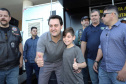 O governador Carlos Massa Ratinho Junior participou e deu as boas-vindas aos motoqueiros, presentes na benção em comemoração ao seu dia. Curitiba, 17-07-19.Foto: Arnaldo Alves / ANPr.