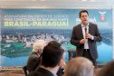 O governador Carlos Massa Ratinho Junior e o diretor-presidente da Itaipu, general Joaquim Silva e Luna, assinaram nesta quinta-feira (01), convênio para dar início à construção da segunda ponte ligando o Brasil ao Paraguai, em Foz do Iguaçu.Curitiba, 01-08-19.Foto: Arnaldo Alves / ANPr.