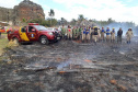 O Instituto Ambiental do Paraná (IAP), em parceria com o Corpo de Bombeiros, brigada de incêndio do Parque Estadual de Vila Velha e a Universidade Positivo promoveram nessa terça-feira (6) uma queima controlada na vegetação do Parque de Vila Velha. Foram 20 hectares de queima.Foto: Divulgação/IAP