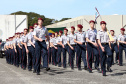 São José dos Pinhais, 09 de agosto de 2019. Solenidade alusiva ao Aniversário da PMPR. Foto: Desfile dos alunos do Colégio da Vila Militar. 