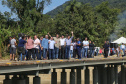 O governador Carlos Massa Ratinho Junior e o prefeito de Guaratuba, Roberto Justus, inauguraram a ponte sobre o Rio Cubatão, em Guaratuba. Foto:Gilson Abreu/AEN