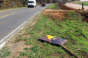 Governo alerta para os perigos causados pelo vandalismo de placas. Foto: Divulgação/DER