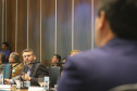 O governador Carlos Massa Ratinho Junior participa da reunião do secretariado. N/F: presidente do BRDE, Wilson Bley.
Curitiba, 21-01-20.
Foto: Arnaldo Alves / AEN.


