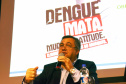 A importância do envolvimento da população na eliminação dos criadouros do mosquito da dengue foi um dos temas da palestra do secretário de Estado da Saúde, Beto Preto, nesta terça-feira (21), na sede do Senac, em Curitiba. Foto: Américo Antonio/SESA