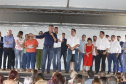 O governador Carlos Massa Ratinho Junior entrega 200 casas a famílias de Jaguariaíva.  Foto: Gilson Abreu/AEN
