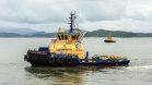 Os portos do Paraná receberam um reforço nas operações de apoio marítimo. Trata-se de um novo rebocador, maior e mais potente, que se junta aos outros 11 que já atuam nos terminais paranaenses. O Starnav Electra tem 32 metros de comprimento, 11,6 metros de largura (boca) e calado de 6,03. A tração estática da embarcação é de 81,5 toneladas. -  Paranaguá, 05/02/2020  -  Foto: Cláudio Neves/APPA
