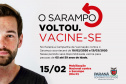 A primeira etapa da Campanha Nacional de Vacinação contra o sarampo deste ano começa na próxima segunda-feira (10) e vai até o dia 13 de março. Para iniciar a campanha, o Paraná tem o quantitativo de mais de 1,245 milhão de doses da vacina.
Curitiba 06/02/2020 - Foto: Divulgação/SESA