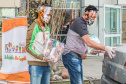 Funcionários voluntários da Copel doaram 685 cestas básicas para a campanha “Menos eu, mais nós”, organizada pelo Governo do Estado do Paraná para auxílio às comunidades que passam por dificuldades no período da pandemia. Foto: Copel