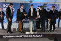 O governador Carlos Massa Ratinho Júnior inaugura nesta terça-feira (22),  o novo berço 201, no Porto de Paranaguá. Com investimentos de R$ 201,7 milhões, a ampliação do cais vai aumentar em 140% a capacidade atual de movimentação e autoriza a contratação do projeto para obras de derrocamento submarino do maciço rochoso conhecido como Palanganas. A remoção permitirá o aprofundamento do canal de acesso ao porto em até 14,60 metros. Paranagua, 22/09/2020 - Foto: Geraldo Bubniak/AEN