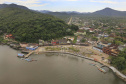 Vista aérea de Guaraqueçaba - PR.Guaraqueçaba, .Foto: Arnaldo Alves / Arquivo yen