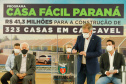 CURITIBA - 13-01-2021 - Governador Carlos Massa Ratinho Junior, lança o programa Casa Fácil Paraná.
