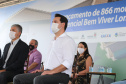 O governador Carlos Massa Ratinho Junior participou nesta segunda-feira (25) do lançamento de 866 novas moradias populares em Londrina, na região Norte. Londrina, 25/01/2021 - Foto: Geraldo Bubniak/AEN