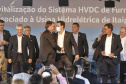 Governador Carlos Massa Ratinho Junior e presidente Jair Bolsonaro participam do evento de lançamento da revitalização do sistema elétrico de alta tensão de Furnas.   -  Foz do Iguaçu, 25/02/2021  - Foto Gilson Abreu/AEN