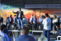 O governador Carlos Massa Ratinho Junior esteve nesta quarta-feira (14) em Guarapuava, na região Central do Estado, para vistoriar as obras de duplicação da BR-277 que cruza o perímetro urbano da cidade. Foto: José Fernando Ogura/AEN