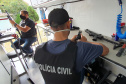 A Polícia Civil do Paraná (PCPR) agora conta com oficina móvel para manutenção de armas e treinamento. Uma van foi equipada com ferramentas que permitem que os policiais civis aprendam e realizem o reparo do armamento. O objetivo é atender os profissionais de todo o Estado, principalmente dos municípios do Interior. -  Foto: Polícia Civil do Paraná