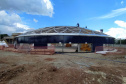 Obra de construção de novo reservatório em Curitiba, no Sítio Cercado, com capacidade para 10 milhões de litros  -  Foto: sanepar