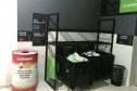 Projeto da UEL instala central de coleta multisseletiva de resíduos em condomínio. Central de coleta multisseletiva em condomínio de Londrina  -  Foto: NINTER/UEL