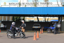 O Batalhão de Polícia de Trânsito (BPTran) e o Departamento de Trânsito do Paraná (Detran-PR) , juntamente com outros órgãos ligados ao trânsito urbano, promoveram uma manhã de instrução gratuita para quem usa a moto como ferramenta de trabalho.
Foto: Alessandro Vieira/AEN  