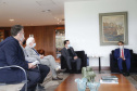 O governador Carlos Massa Ratinho Junior recebe nesta quarta-feira (4) , o embaixador dos Emirados Árabes no Brasil, Saleh Alsuwaidi no Palacio Iguacu. Curitiba, 04/08/2021. Foto: Jonathan Campos/AEN