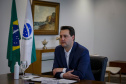 19.08.2021 - Videoconferência Governador Carlos Massa Ratinho Junior com CNH Industrial.
Foto Gilson Abreu/AEN