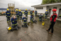 A Portos do Paraná encerrou nesta sexta-feira (17) o treinamento de um grupo de guardas portuários que integram a Brigada de Emergência no Módulo Avançado.  -  Paranaguá, 17/09/2021  -  Foto: Claudio Neves/Portos do Paraná