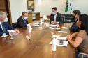 Governador Carlos Massa Ratinho Junior em reuniao com o presidente da cooperativa LAR.Foto: Ari Dias/ AEN.