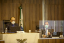 Secretário da Saúde,  Beto Preto, apresenta relatório com números da pandemia, durante audiência na Assembleia Legislativa. Na foto, o diretor geral da SESA, Nestor Werner Junior  -  Curitiba, 05/10/2021  -  Foto Gilson Abreu/AEN