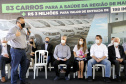 O governador Carlos Massa Ratinho Junior entrega 83 veículos para a Regional de Saúde de Maringá. Gilson Abreu/AEN