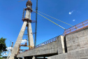 Andamento da obra da Ponte da Integração Brasil - Paraguai no mês de outubro -  Curitiba, 25/10/2021 - Foto: DER