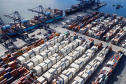 Volume de carga movimentada em contêineres pelo Porto de Paranaguá aumenta 13%. Foto: Rodrigo Felix Leal;SEIL