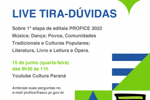  Live vai tirar dúvidas dos proponentes sobre o PROFICE 2022