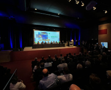 O governador em exercício Darci Piana participou do evento Nova PCA: Cenários para prefeitos e vereadores, realizado pelo Tribunal de Contas do Paraná nesta segunda-feira (10), 