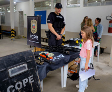 SESP-Forças de segurança pública realizam exposisão em Matinhos. Fotos:Ari Dias/AEN