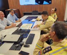 Portos do Paraná recebe a visita do novo comandante do 8º Grupamento de Bombeiros