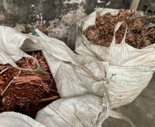PCPR apreende 10 toneladas de fio de cobre em Pinhais 