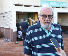 Governador Carlos Massa Ratinho Junior, participa da inauguração de mais um sistema para a produção de biogás e biometano, instalado na Granja Angst, em Toledo, no Oeste do Paraná. 