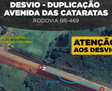 Duplicação da BR-469 tem novo desvio em Foz do Iguaçu a partir de segunda-feira