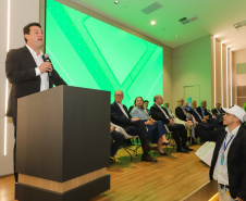 O governador Carlos Massa Ratinho Junior exaltou novamente a importância das cooperativas para a economia do Paraná durante a inauguração da nova sede administrativa do Sicredi em Palotina