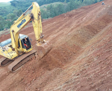 Pavimentação entre Pitanga e Mato Rico está 74% finalizada 